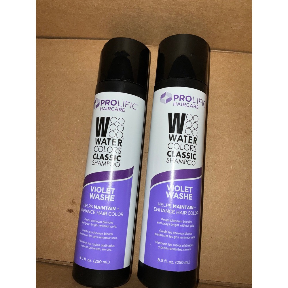 Prolific Haircare Water Colors hair care Shampoo Violet Washe 2 Pack Anti-Brass